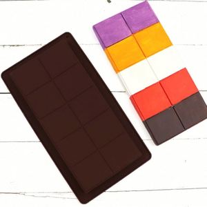Moule en silicone écologique pour chocolat et glaçons, avec 10 cavités en forme de gaufre et grandes ouvertures, OEM/ODM - Product Image 1