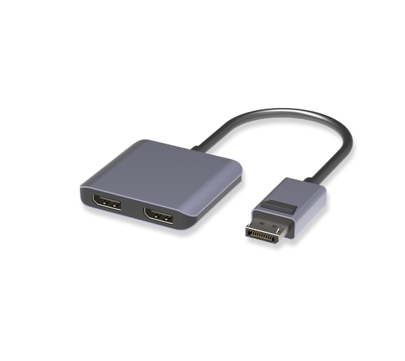 DP1.4 2 Port DisplayPort MST Hub 8K@60Hz DP1.4 to 2x DP Multi Monitor Splitter (MSTDP123DP) for 2 DP Monitor Setup Ultra HD KVM