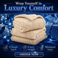 Plaid en polaire Sherpa super doux et épais, style nordique, pour un hiver confortable, idéal pour la décoration de la chambre et du canapé