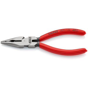 คีมอเนกประสงค์ KNIPEX 08 21 145 ปลายแหลมเคลือบพลาสติกสีดำ 145 มม. - Product Image 1