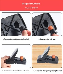 Piège à souris en plastique haute sensibilité, professionnel, puissant, piège à rats à déclenchement rapide pour la lutte antiparasitaire intérieure et extérieure - Product Image 6