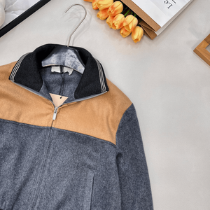 Blouson bomber color block zippé avec poignets côtelés pour un style décontracté et urbain mius - Product Image 5