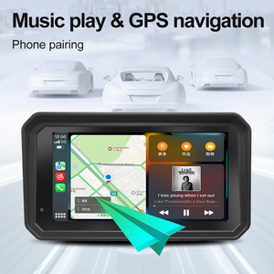 Quick Release Motorcycle Navigator 6" Touch Screen Carplay <strong>Android</strong> Auto Dual Lens Dashcam DVR Waterproof <strong>TPMS</strong> - Product Image 2