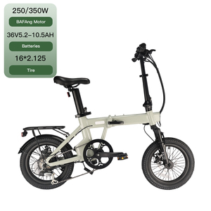 Vélo électrique pliable Naicisports N1+ 16 pouces en aluminium, batterie lithium 36V, moteur arrière sans balais 250W, autonomie 45 km - Product Image 3