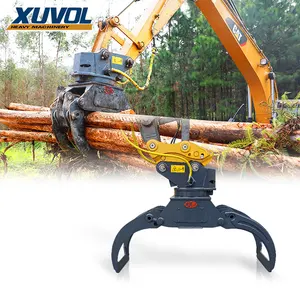 mini excavator wood log grapple hydraulic crane grab log grapple 15 ton wood grab log grapple for crawler excavator