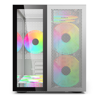 High End PC Gaming ATX Cases & Towers Wholesales Computer Casing PC Cabinet Tempered Glass Aluminum Case With Power Supply