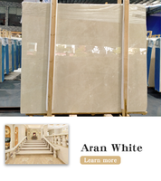 Dalles de marbre poli de luxe BOTON STONE pour décoration intérieure, design marbré, dalle de marbre blanc