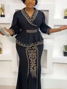2 Stück Set Plus Size Afrika Kleidung Dashiki Afrikanische Röcke und Top für Frauen Ankara Hochzeits feier Kleid Outfits Neue Roben - Product Image 6
