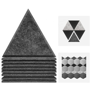 Lot de 24 panneaux acoustiques en Fiber de Polyester absorbant le son biseauté haute densité pour la décoration murale. - Product Image 1