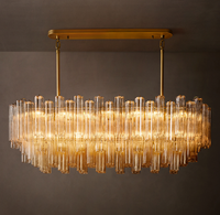 Lustre moderne de luxe haut de gamme, lampe suspendue pour plafond haut, décoration pour salon, salle à manger, maison, luminaire suspendu en verre