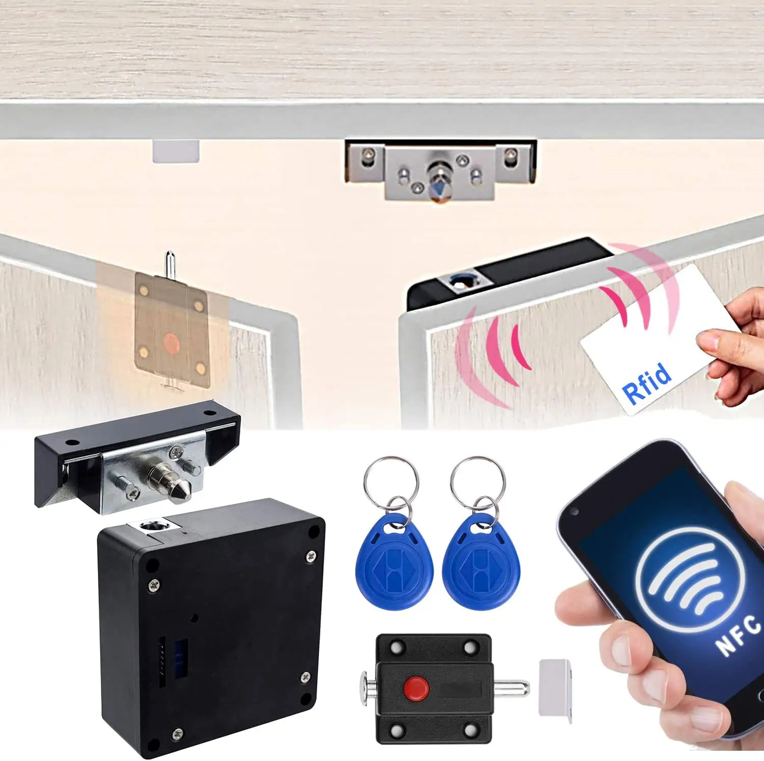 電子RFIDカードキャビネットロック安全ボックスロックロッカー用物流キャビネット