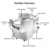 Machine à découper la viande congelée à haute efficacité, machine à découper en cubes de poulet, de bœuf et de porc, machine à hacher les nuggets de poulet
