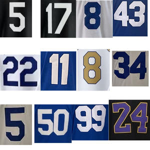 Logo personnalisé 2025 nouvelle broderie cousue américaine américaine en gros vente chaude prêt à expédier 30 maillots de basket-ball d'équipes - Product Image 5