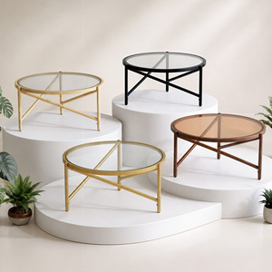 Mesa de Centro Moderna de Madera con Estructura de Madera y Soporte Cruzado Estable, Fácil de Montar, para Sala de Estar u Oficina - Product Image 2