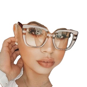 Gafas de Moda con Marco Grande y Logotipo Personalizado para Mujer, Gafas de Ojo de Gato con Protección Contra la Luz Azul - Product Image 3