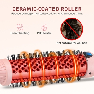 Cepillo Térmico Infrarrojo Giratorio Lon Curl Defining Brush de 1.5 Pulgadas para Ondas Grandes con Pantalla LCD para Cabello Rizado - Product Image 4