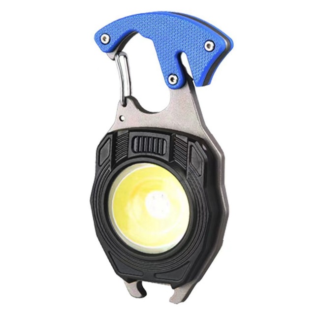 Rechargeable 7 Modes Portable Edc Pocket Keychain Mini Flashlight With Cigarette Lighter Screwdriver Whistle Bottle Opener