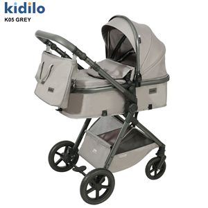 รถเข็นเด็ก<span class=keywords><strong>แบบ</strong></span>ปรับได้ Kidilo K05 รุ่นสองที่นั่ง โครงสร้างอลูมิเนียมอัลลอยด์ ดีไซน์สูง ทันสมัย พร้อมที่จับแบบปรับกลับด้านได้ พับเก็บได้ น้ำหนักเบา ปรับเอนนอนได้ - Product Image 3