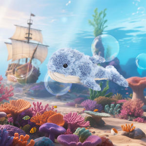 Jouets en peluche super doux Baleine <span class=keywords><strong>Dylan</strong></span>, animaux en peluche mignons et câlins, cadeaux d'anniversaire et de Noël pour garçons et filles - Vente chaude - Product Image 4