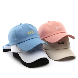 주문 6 패널 여름 모자 자수 로고 보통 백색 골프 모자 야구 모자 백색