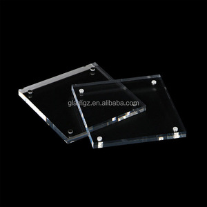 Khối Acrylic Trong Suốt Dọc Ngang Với Nam Châm Màu Bạc Khung Ảnh <span class=keywords><strong>Lucite</strong></span> Khung Trưng Bày Áp Phích Acrylic Để Bàn - Product Image 6