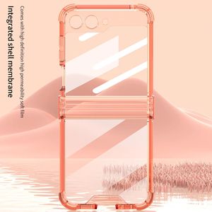 Pour Samsung Galaxy <span class=keywords><strong>Z</strong></span> <span class=keywords><strong>Flip</strong></span> 7 étui avec charnières TPU cadre goutte Airbag Transparent Sam <span class=keywords><strong>Z</strong></span> <span class=keywords><strong>Flip</strong></span> 6 5 <span class=keywords><strong>4</strong></span> 3 petit écran protecteur couverture - Product Image 5