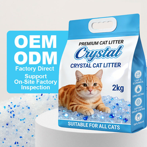 Arena para Gatos de Sílice en Perlas, Control de Olores Duradero, Sin Polvo, No Aglutina, Fuerte Absorción de Agua, 2 kg, Cristal - Product Image 1