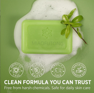 Savon Solide Antibactérien Naturel Fait Main à l'Arbre à Thé pour le Visage et le Corps, Élimination des Acariens, Traitement de l'Acné, Contrôle du Sébum pour Peaux Sensibles 115g - Product Image 4