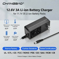 Chargeur de batterie au lithium 12,6 V 3 A Adaptateur d'alimentation pour batteries Li-ion rechargeables 3S 11,1 V Chargeur de batterie au lithium 12,6 V 3 A