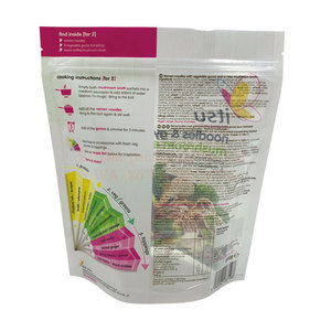 Sacs refermables finis mats avec fenêtre transparente <span class=keywords><strong>champignons</strong></span> boulettes congelées fruits <span class=keywords><strong>de</strong></span> mer <span class=keywords><strong>poulet</strong></span> viande emballage sac à fermeture éclair - Product Image 3