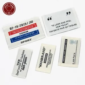 Eco-Friendly Recycle Design Labels Maker Custom Design Brand Name Logo Private Clothing Label Woven For Clothes Garment
