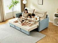 Canapé-lit moderne en tissu, extensible, convertible, pliable, multifonctionnel, rembourré en coton, avec structure en fer, pour la maison et l'hôtel