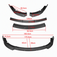 Kit de carrosserie 4 pièces ABS pour Dodge Charger SRT 2015-2023 : Lame de pare-chocs avant, séparateur de pare-chocs et protection de spoiler de menton