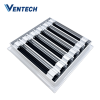Diffuseur linéaire réglable à 6 fentes en aluminium pour conduits d'air conditionné Ventech HVAC
