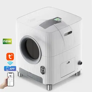 Offre Spéciale Lezi Intelligent Auto automatique bac à litière pour chat avec téléphone App Control Smart Self Cleaning Cat Toilette