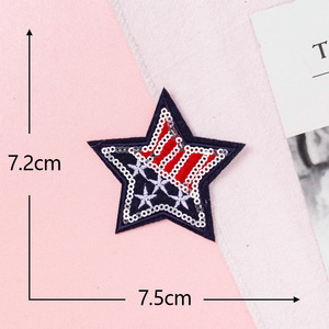 Patch étoile brillant à paillettes, drapeau américain, camouflage, appliqué, broderie pentagramme, badge thermocollant pour veste, jean, sac, accessoires DIY - Product Image 4