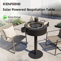 Escritorio Inteligente Solar Multifuncional con Diseño de Seguridad, Cerradura con Contraseña, Cajón, Carga Inalámbrica para Teléfono, para Áreas Comerciales y de Ocio