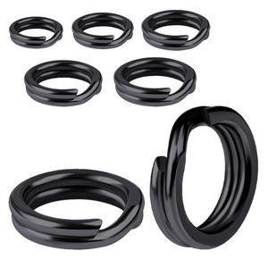 Anneaux de pêche fendus en acier inoxydable Anneaux de pêche plats pivotants Leurre à double boucle Anneaux fendus de pêche à changement rapide - Product Image 2