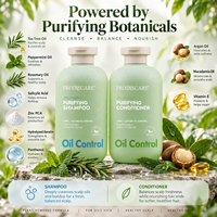 Shampooing et après-shampoing OEM à l'acide salicylique et au zinc PCA pour purifier, déboucher les pores, réduire les pellicules et contrôler le sébum, pour cheveux gras