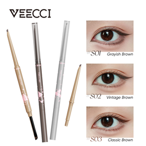 Delineador de ojos en gel de doble punta con rotación automática VEECCI • Paquete de valor 1+1 con recambio - Product Image 2