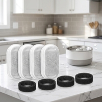 Fontaine à eau pour chien et chat de luxe en gros, antibactérienne, écologique, avec filtre en charbon actif et éponge, filtration multiple, sans parfum