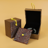 Cajas de Regalo para Joyería al por Mayor, Estilo Chino, Personalizadas, para Collares, Pulseras, Anillos, Cajas de Joyería de Terciopelo Marrón