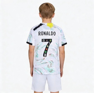 Maillot de football Portugal domicile 100% polyester à séchage rapide # Ensemble de 7 maillots de football respirants pour enfants - Product Image 2