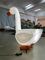 Accessoires de publicité d'oie gonflable réaliste de 5ft pour la décoration ballon d'animaux de ferme de modèle de dessin animé