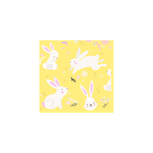 DAMAI Nouveau set d'assiettes en papier jetables à thème vert et jaune, motif lapin et œuf de Pâques, idéal pour le festival de Pâques - Product Image 5