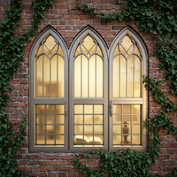 Fenêtres pliantes horizontales en bois isolées de style français, triple vitrage trempé isolant, persiennes pour villa, idéales pour les hivers rigoureux