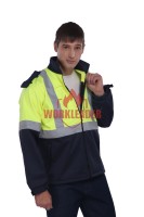 Approvisionnement d'usine EN20471 veste de travail haute visibilité imperméable respirant polyester vêtements de travail de sécurité antistatique caractéristique réfléchissante