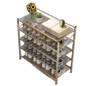 Le rangement de chaussures multicouche pliable autonome pour l'entrée de la maison est un objet précieux pour la maison. - Product Image 5