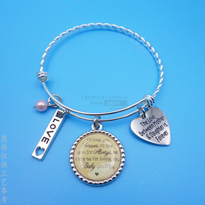 Push Pull <b>Adjustable</b> <b>Bracelet</b> Bright Silver Zinc Alloy Engraved Plate Gift Jewelry - Product Image 4