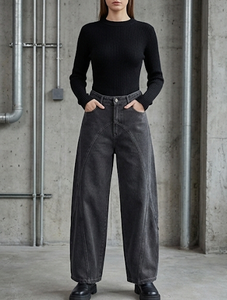 Pantalones Vaqueros Anchos de Mezclilla Retro Y2K para Hombre y Mujer, de Cintura Alta, Pierna Recta, Casuales, de Algodón, con Lavado Ácido - Product Image 1